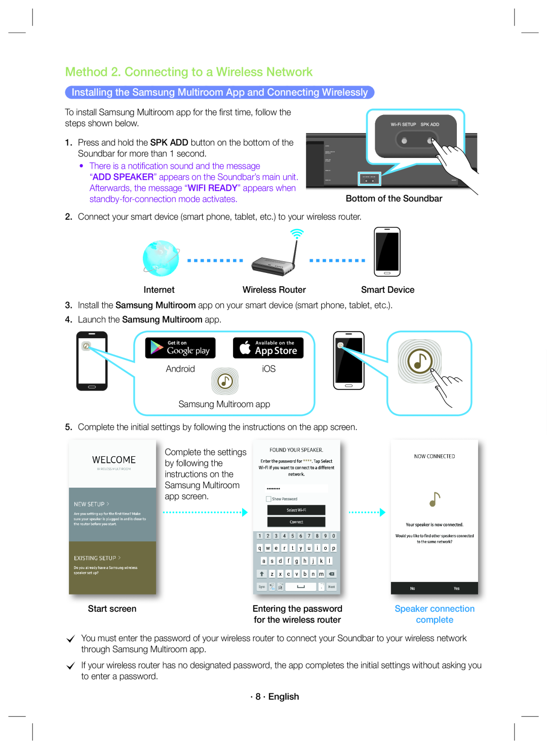 Installing the Samsung Multiroom App and Connecting Wirelessly Dolby Atmos HW-K850