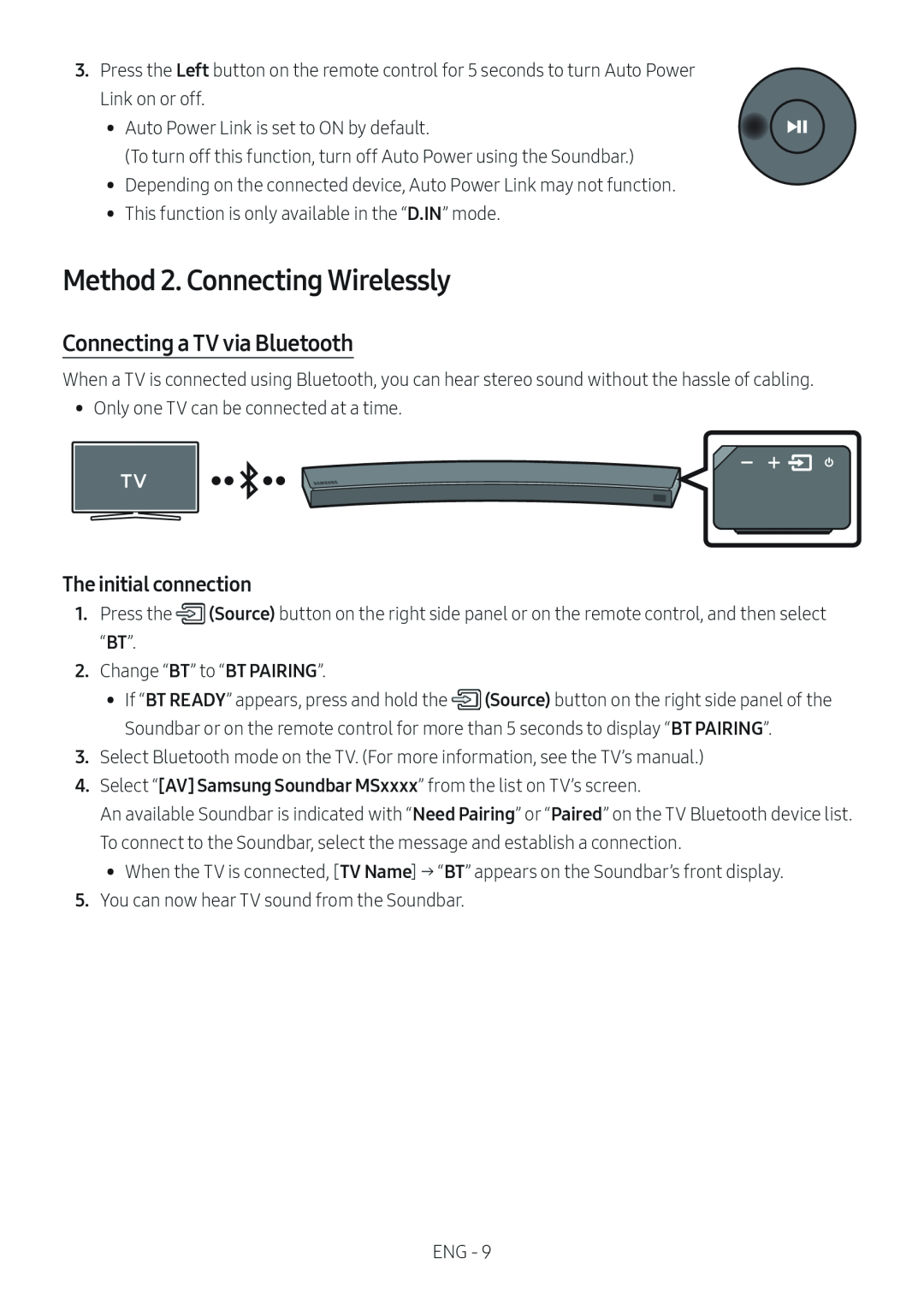 Connecting a TV via Bluetooth Curved HW-MS6500