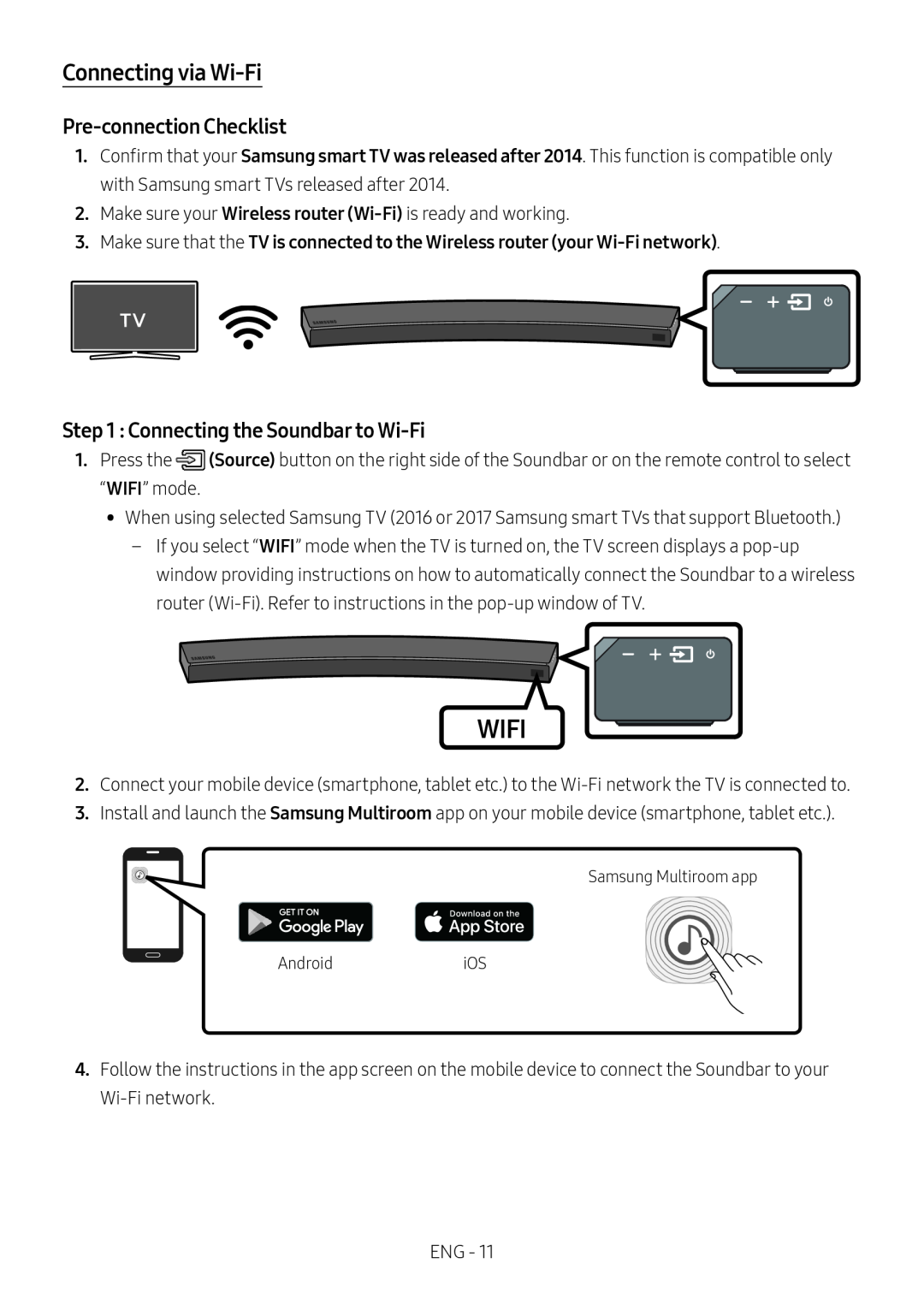 Connecting via Wi-Fi Curved HW-MS6500