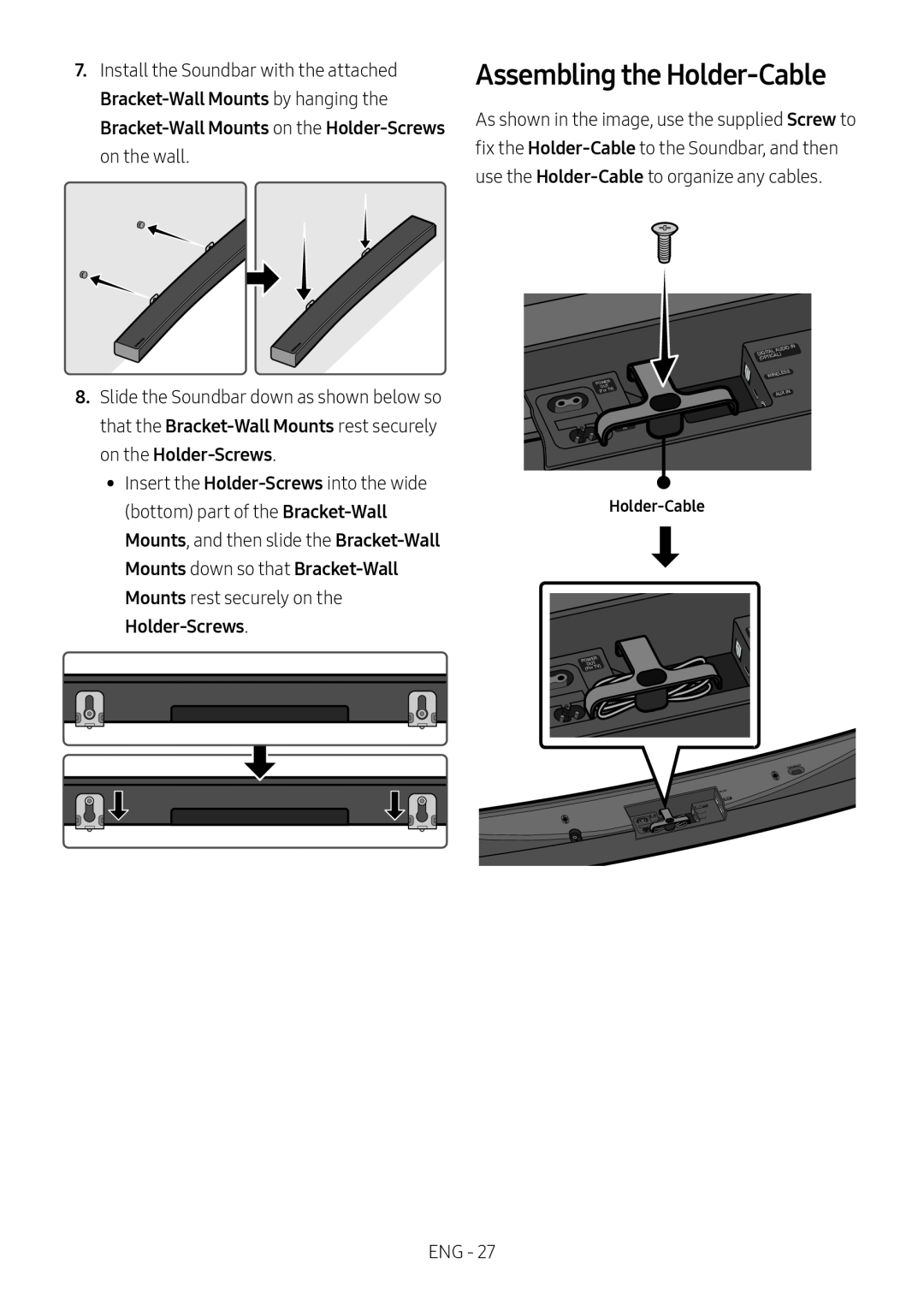 Assembling the Holder-Cable Curved HW-MS6500