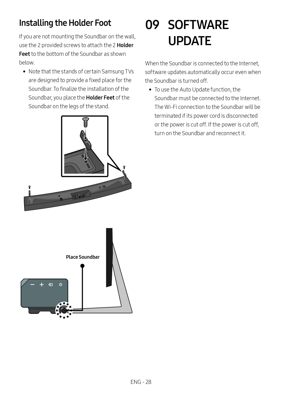 Installing the Holder Foot Curved HW-MS6500