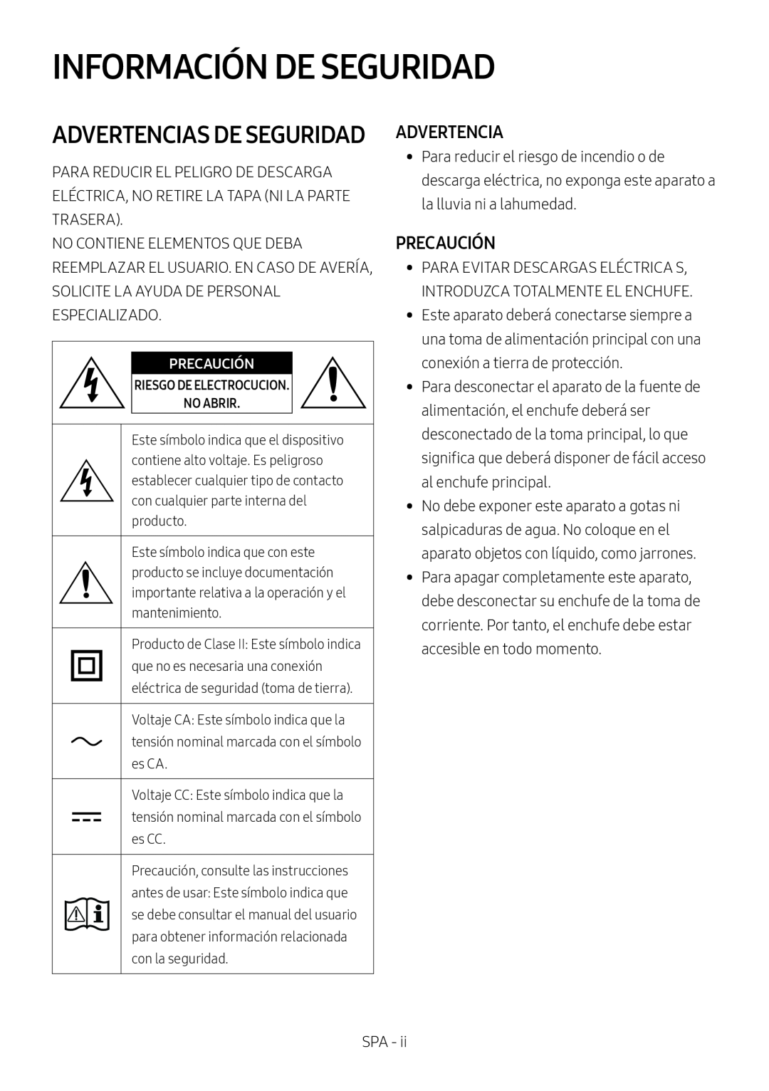 INFORMACIÓN DE SEGURIDAD Curved HW-MS6500