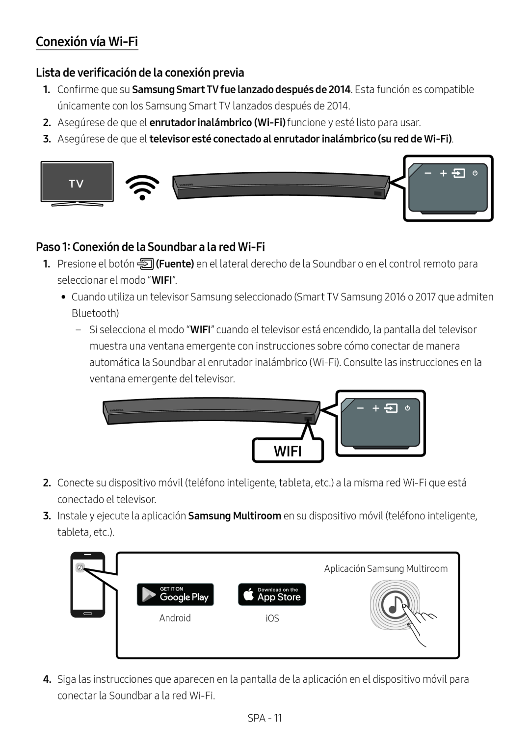 Lista de verificación de la conexión previa Curved HW-MS6500