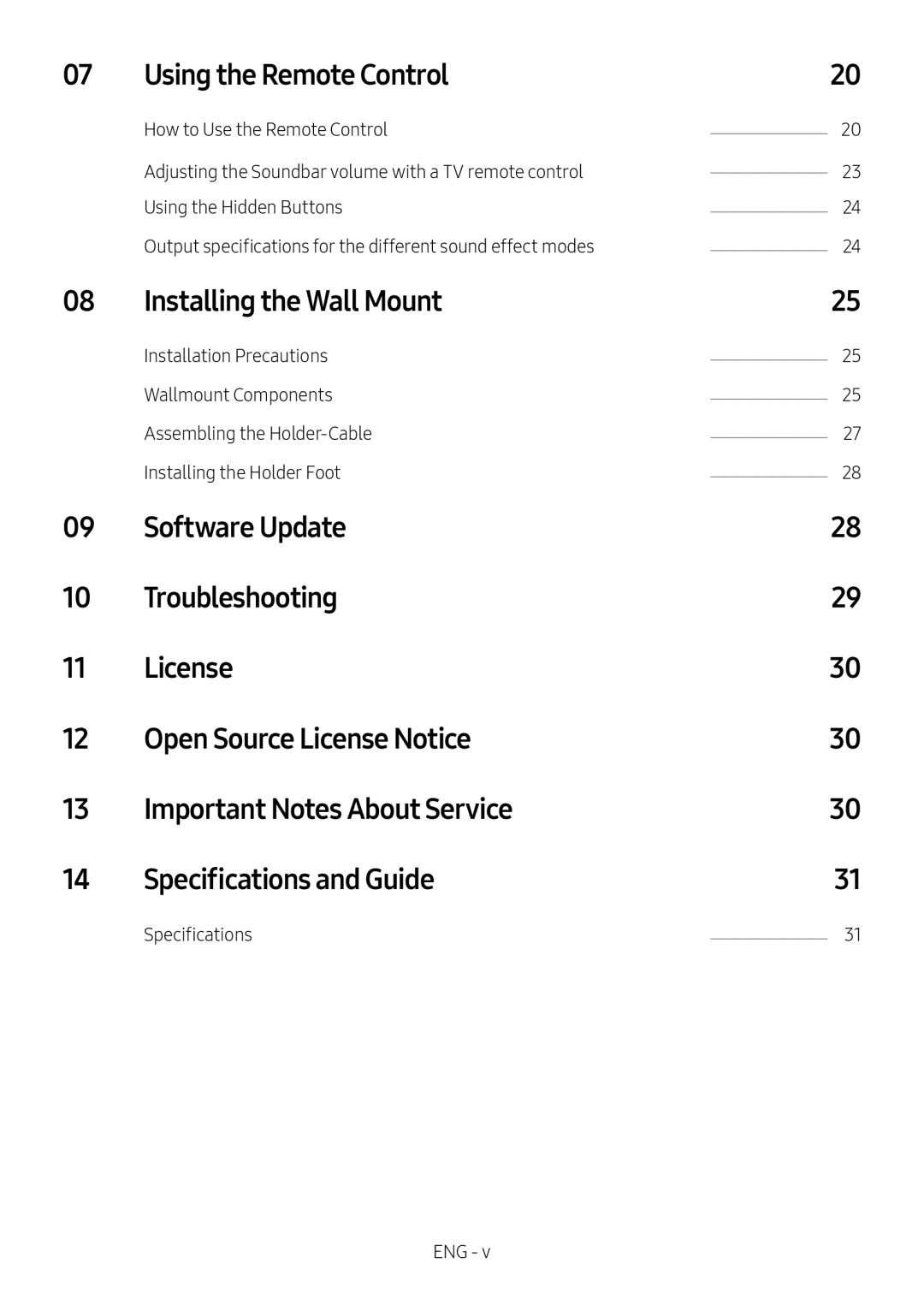 Open Source License Notice Curved HW-MS6500