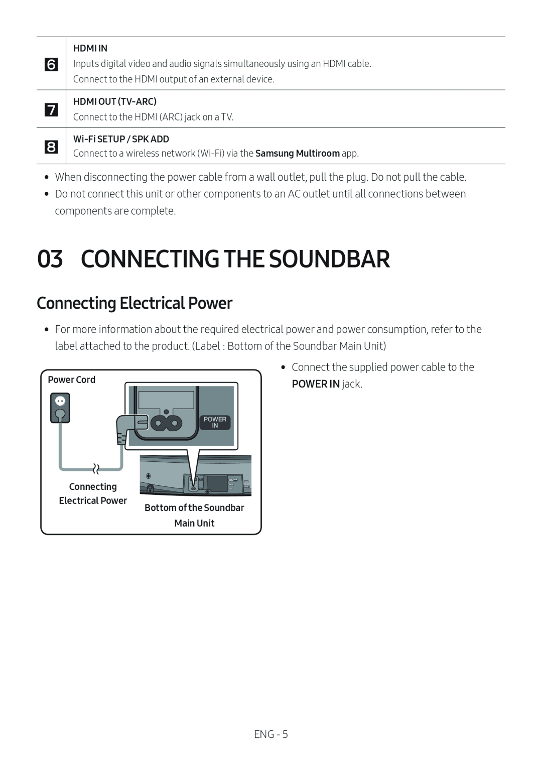 03 CONNECTING THE SOUNDBAR Curved HW-MS6500