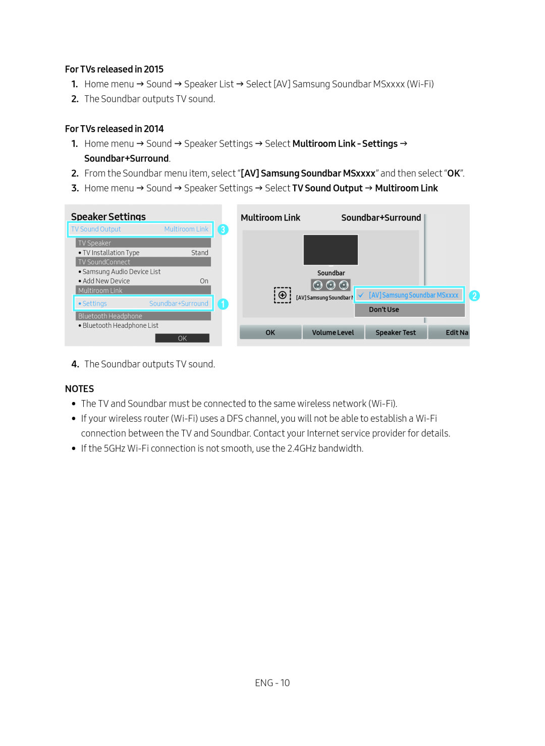 Multiroom Link - Settings Curved HW-MS6500