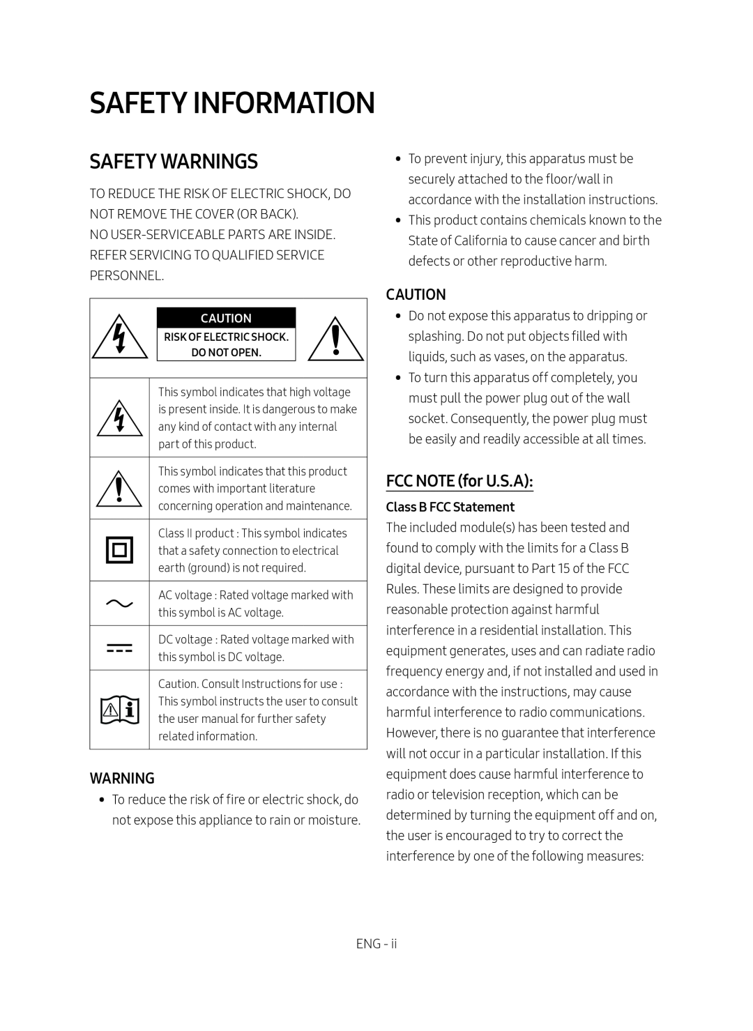 FCC NOTE (for U.S.A): Curved HW-MS6500