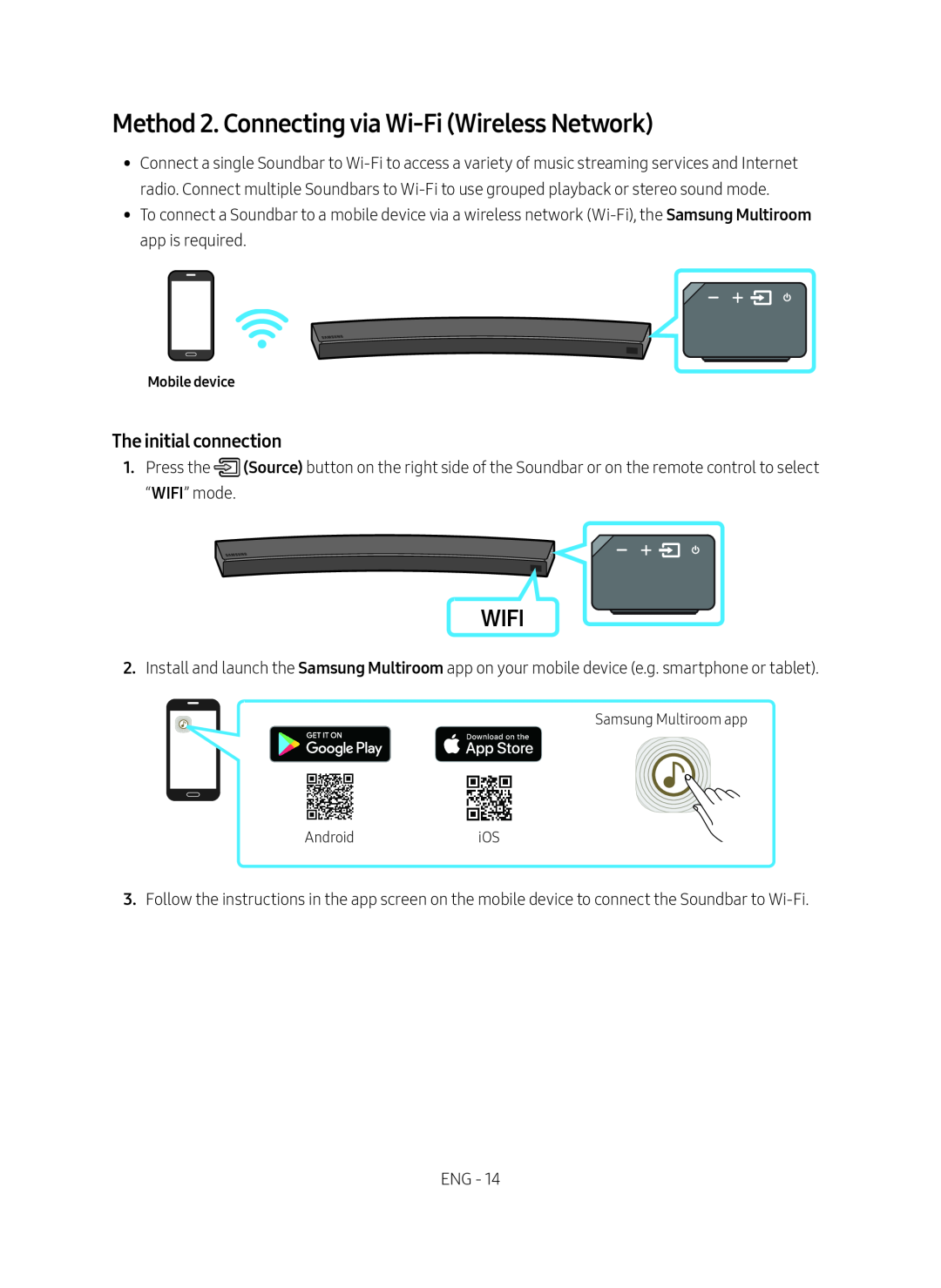 Method 2. Connecting via Wi-Fi(Wireless Network) Curved HW-MS6500