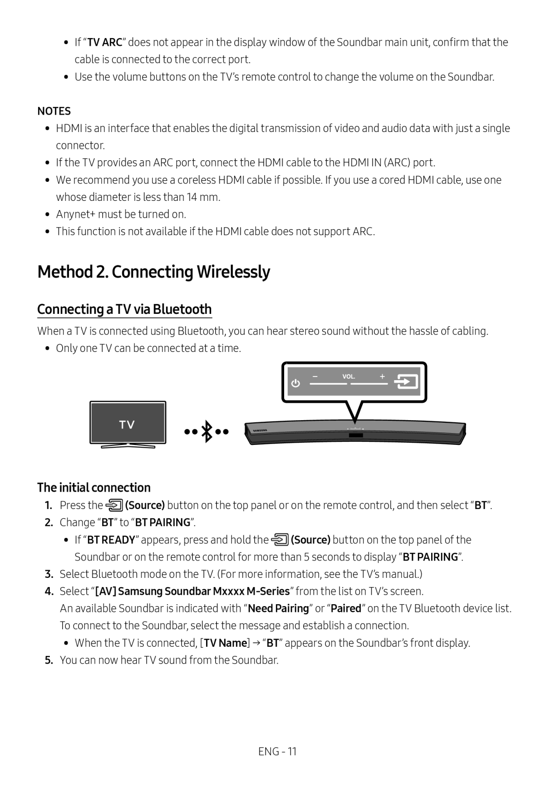 The initial connection Curved HW-M4500