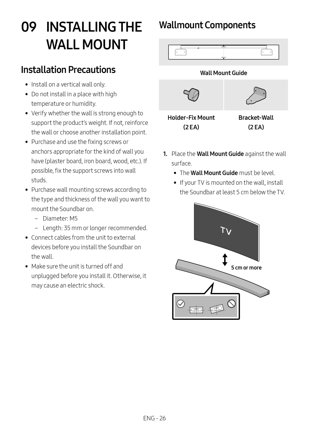 09INSTALLING THE WALL MOUNT Curved HW-M4500