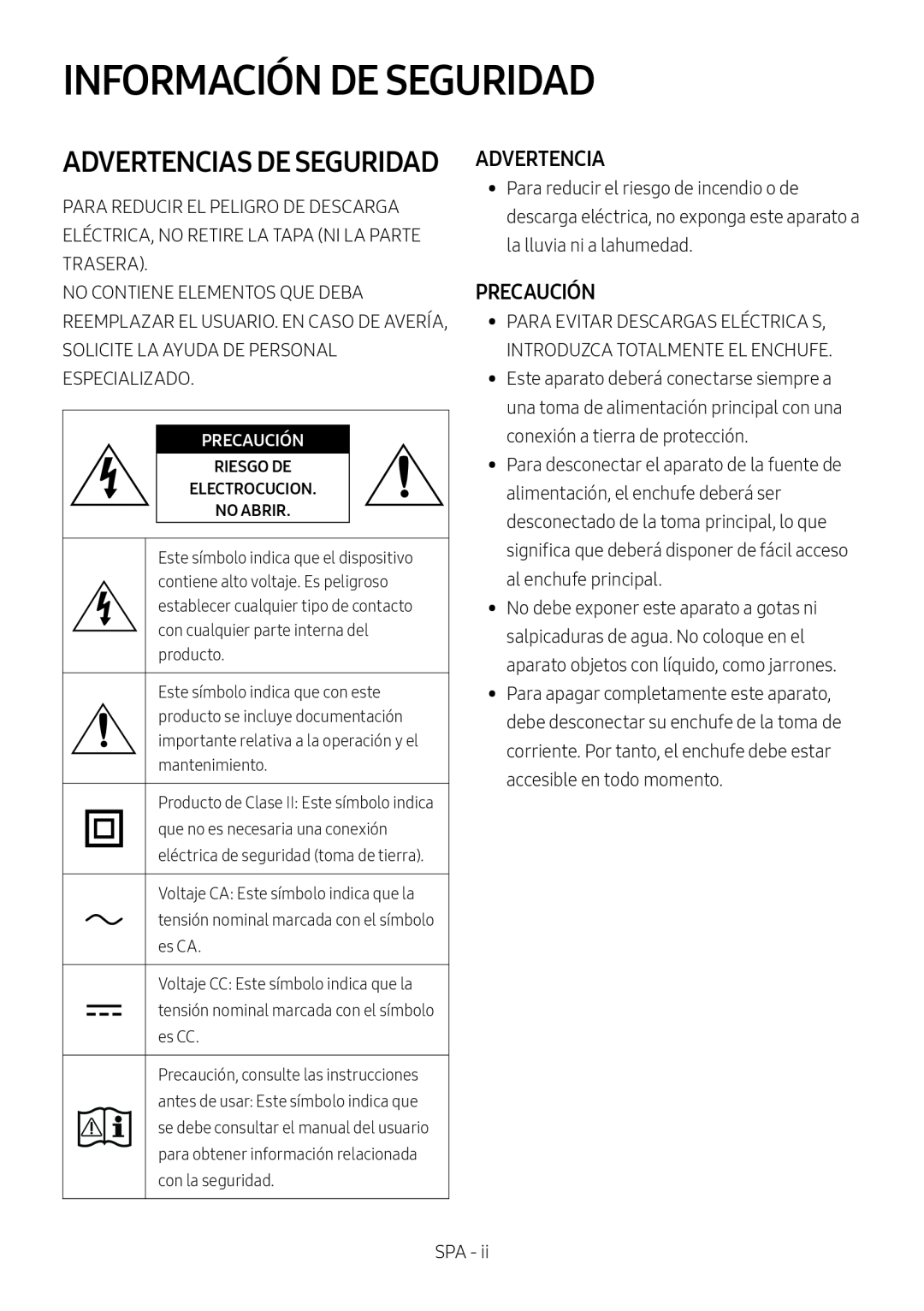 INFORMACIÓN DE SEGURIDAD Curved HW-M4500