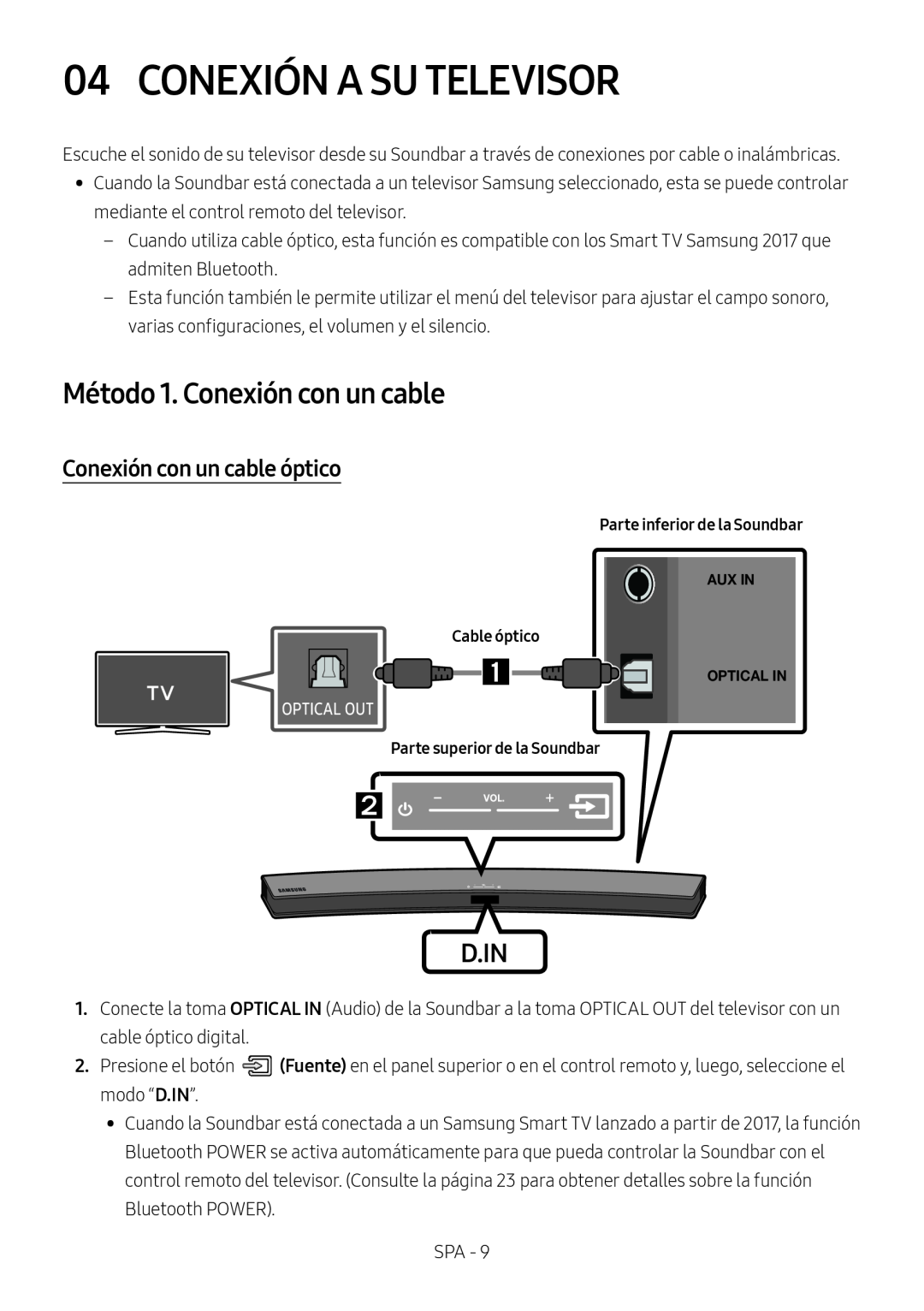 Método 1. Conexión con un cable Curved HW-M4500