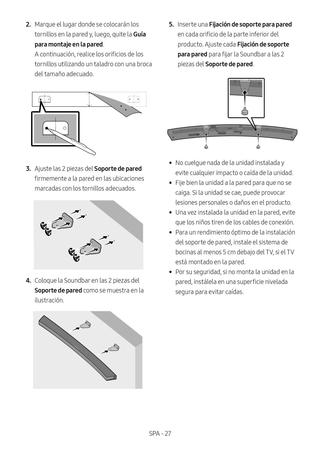 Soporte de pared Curved HW-M4500