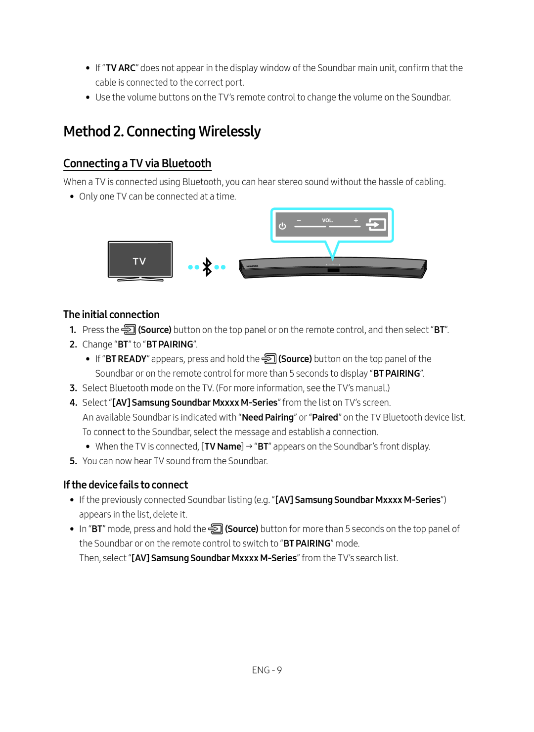 The initial connection Curved HW-M4500