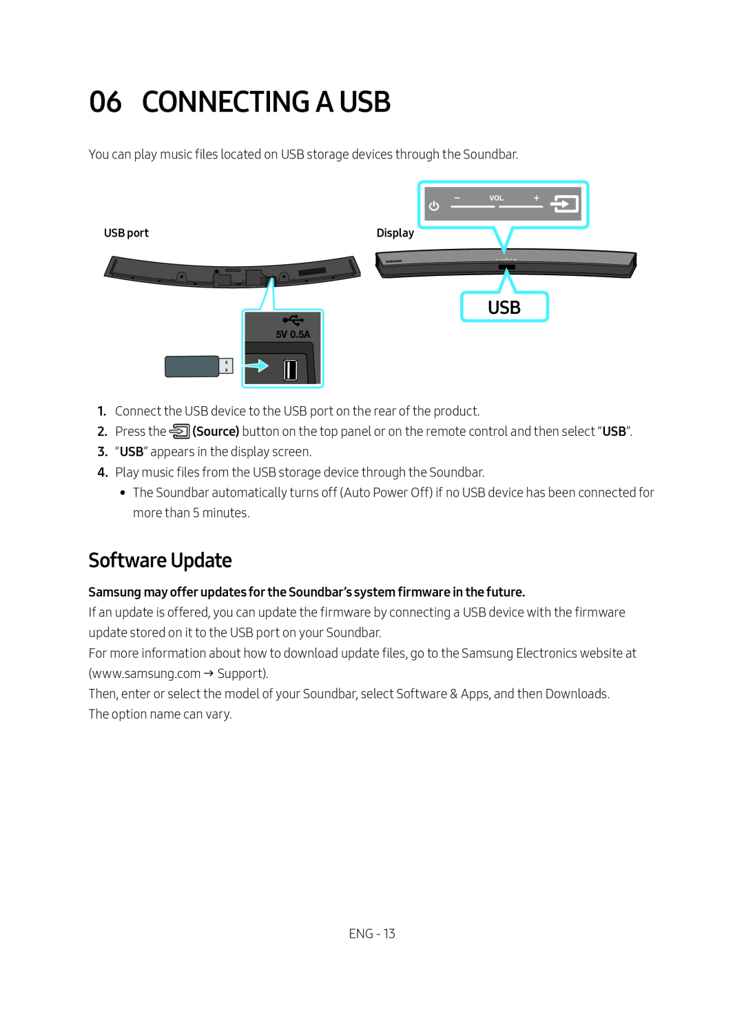 06 CONNECTING A USB Curved HW-M4500