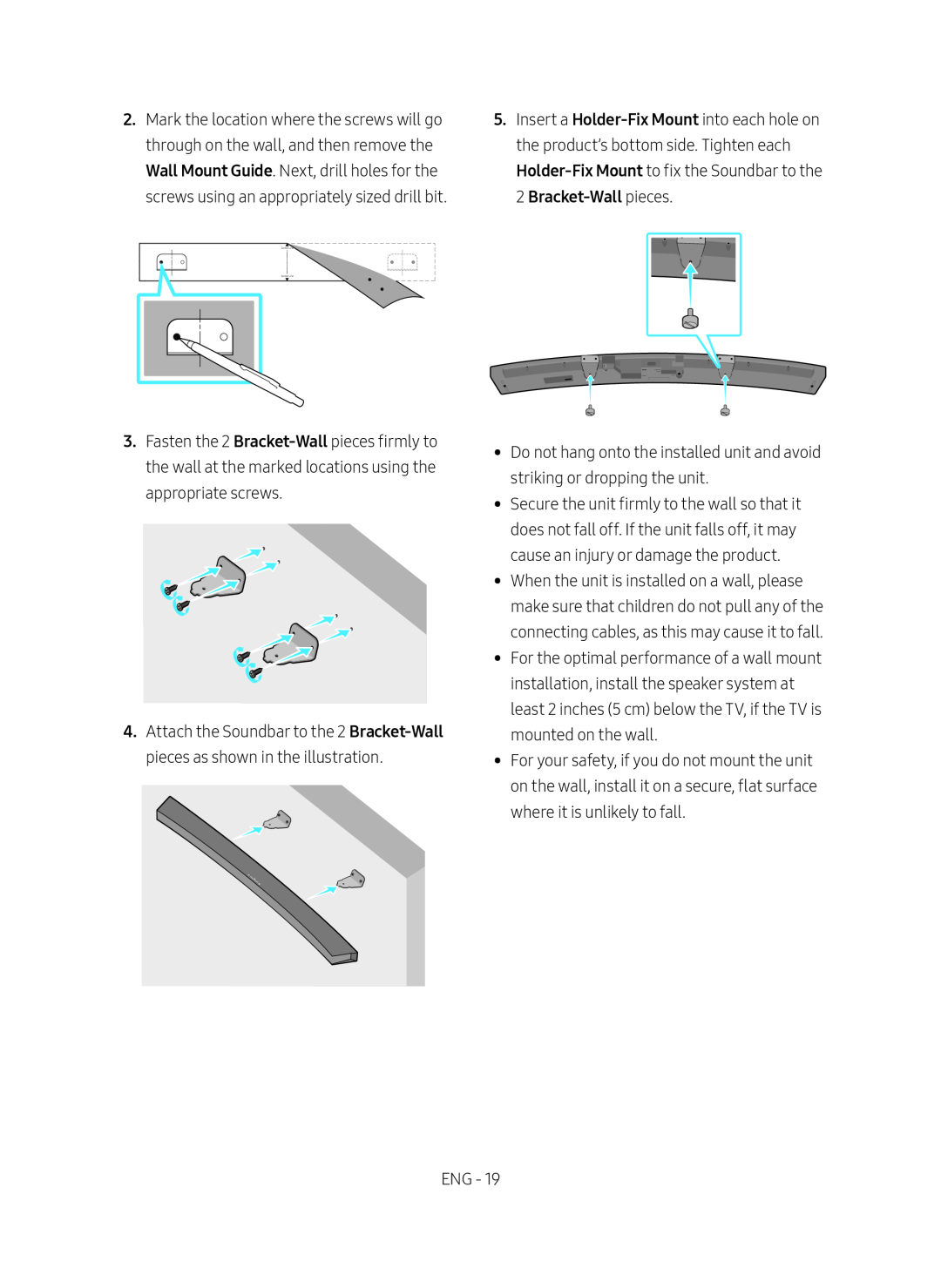 Bracket-Wall Curved HW-M4500