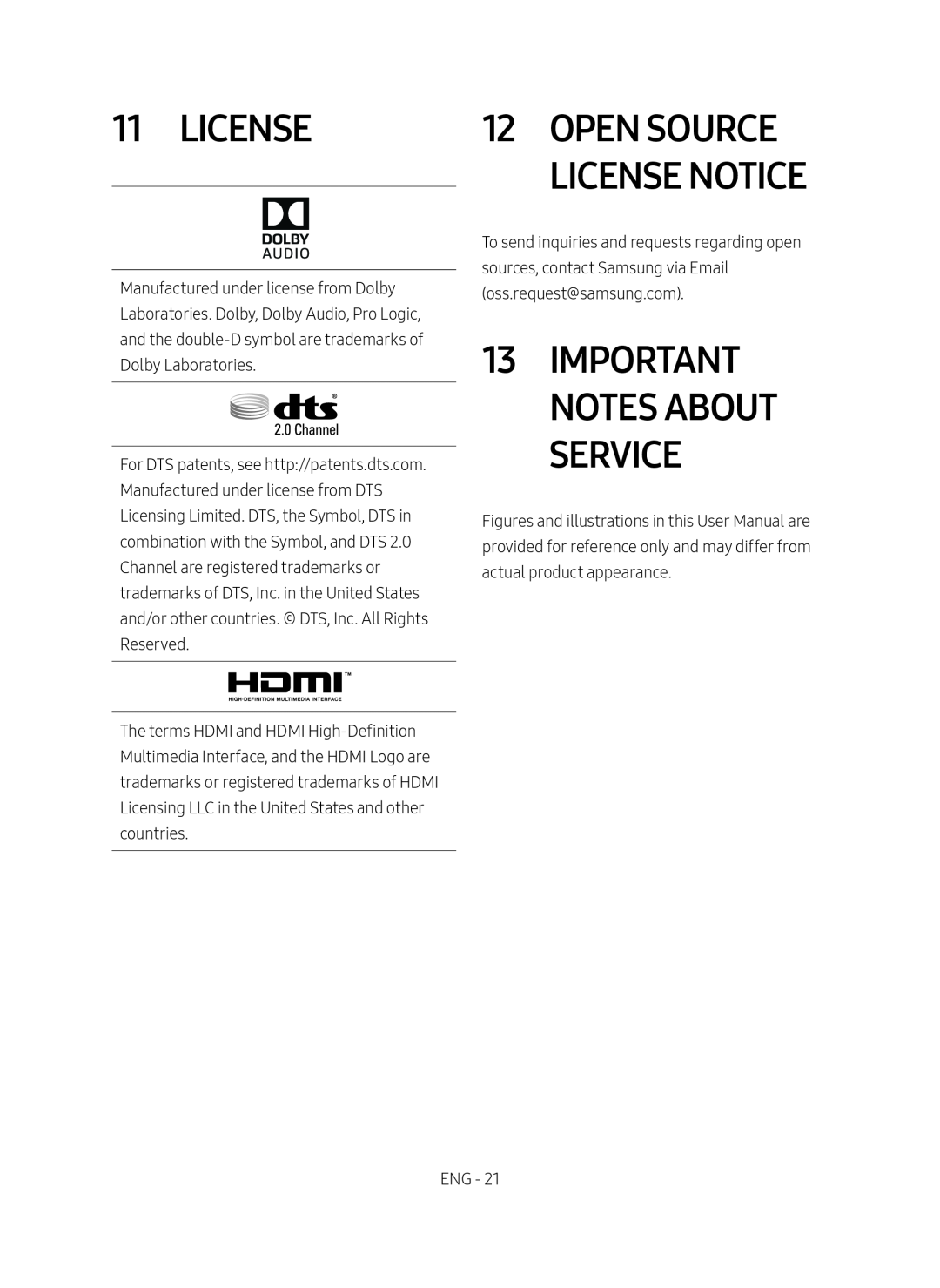 12OPEN SOURCE LICENSE NOTICE Curved HW-M4500