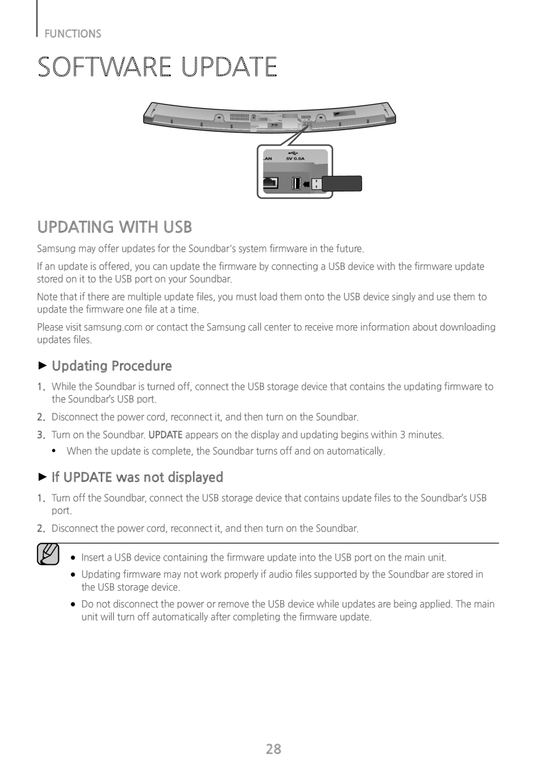 UPDATING WITH USB Curved HW-J6500