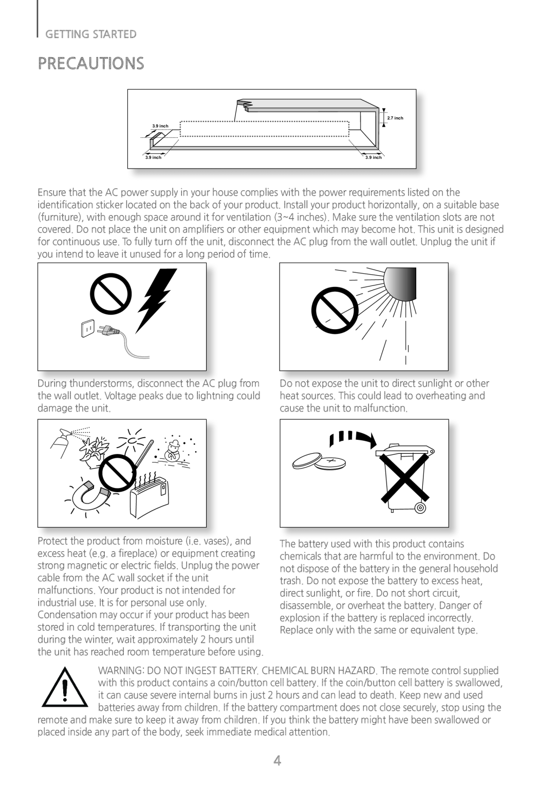 PRECAUTIONS Curved HW-J6500