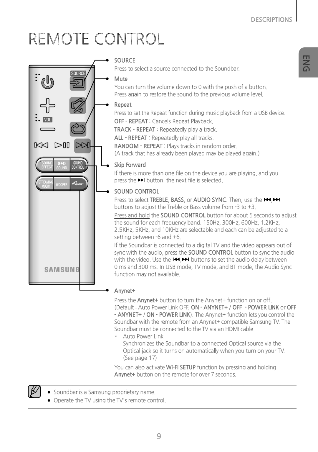 REMOTE CONTROL Curved HW-J6500