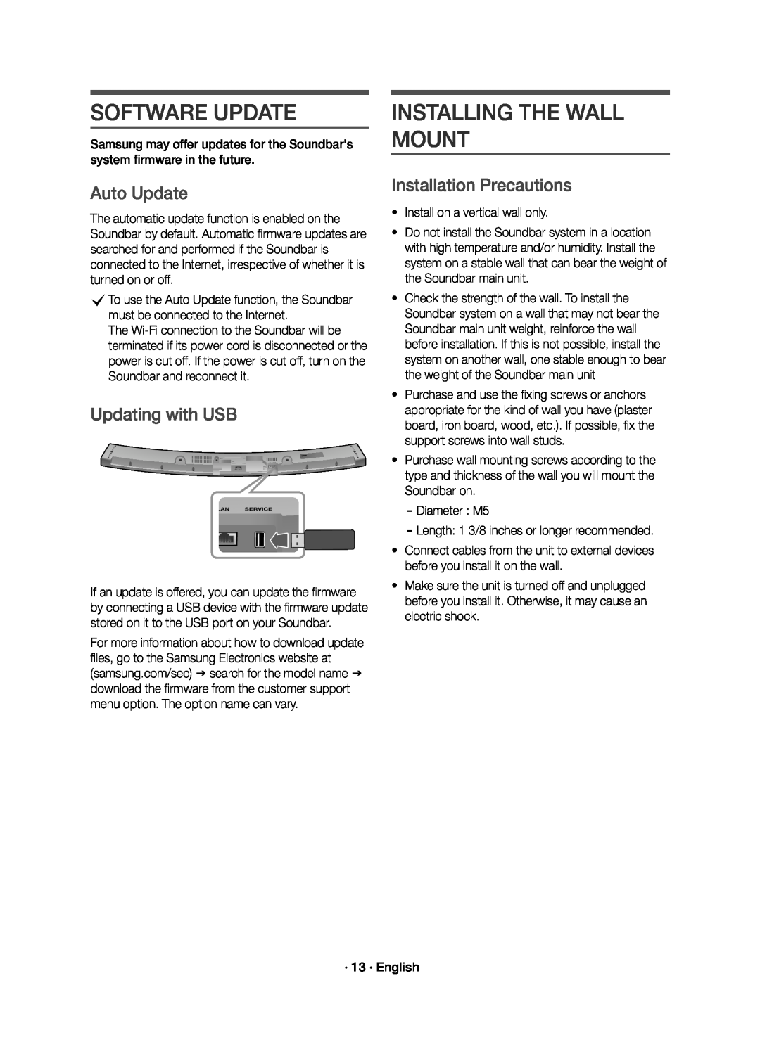 Installation Precautions Curved HW-J6500R