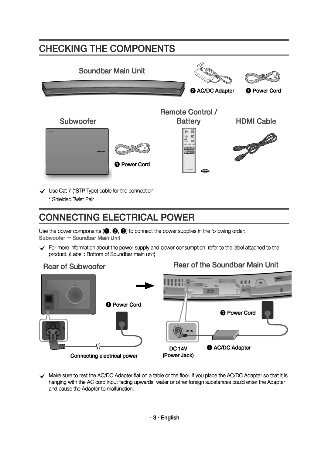 CONNECTING ELECTRICAL POWER Curved HW-J6500R