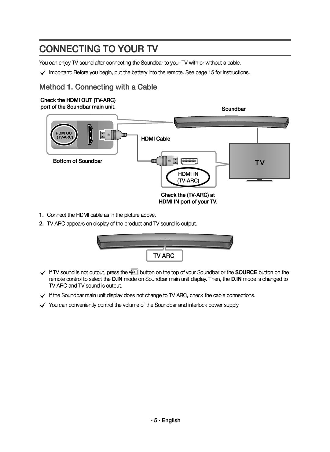 CONNECTING TO YOUR TV Curved HW-J6500R