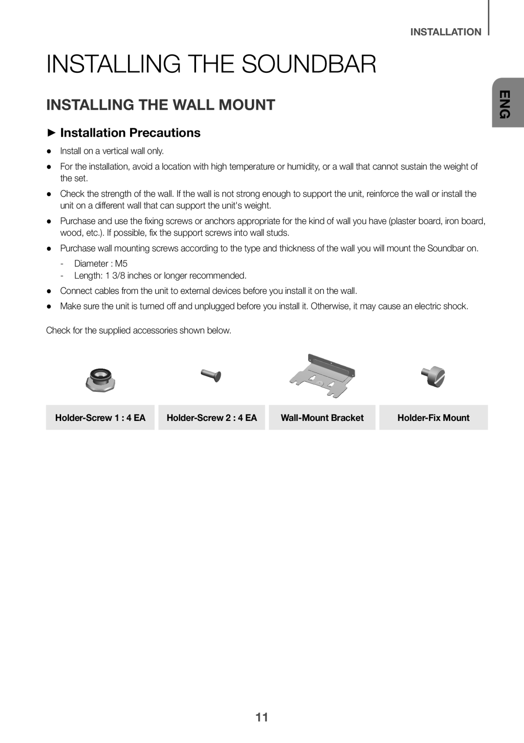 INSTALLATION Curved HW-J7500R, HW-J7501R