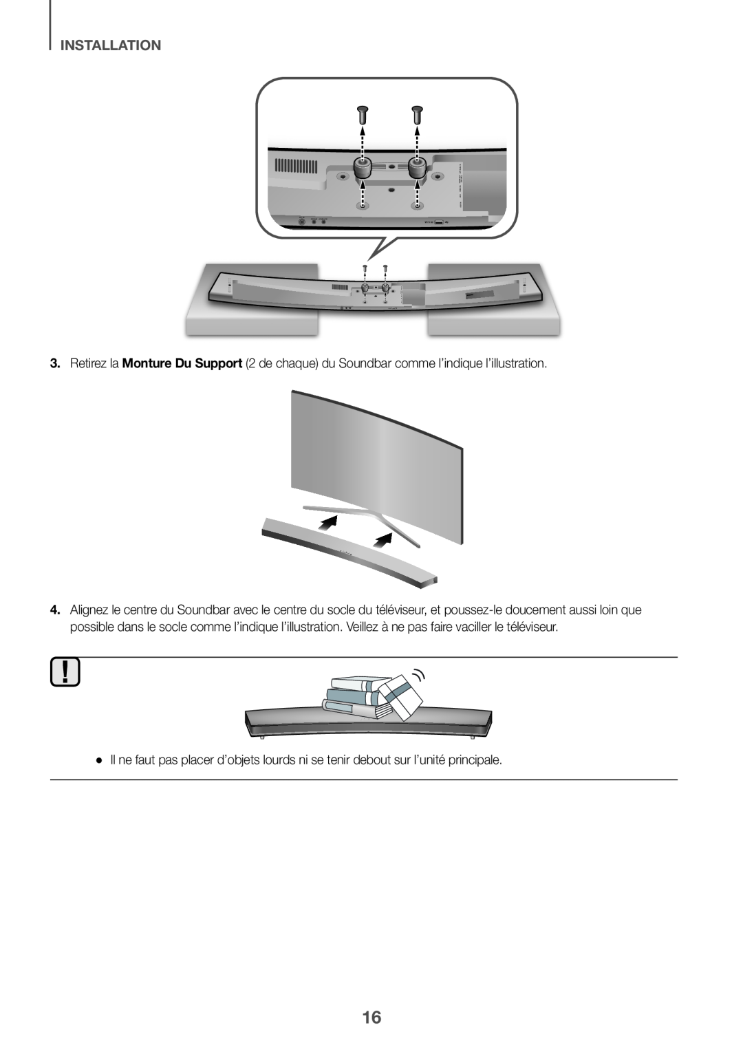 Monture Du Support Curved HW-J7500R, HW-J7501R