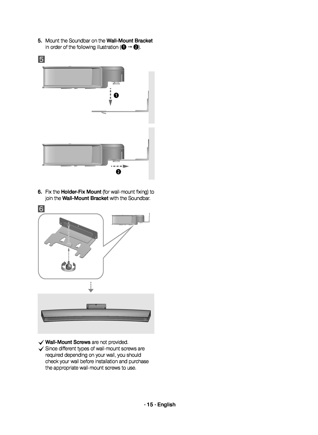 cWall-MountScrews are not provided Curved HW-J7500R, HW-J7501R