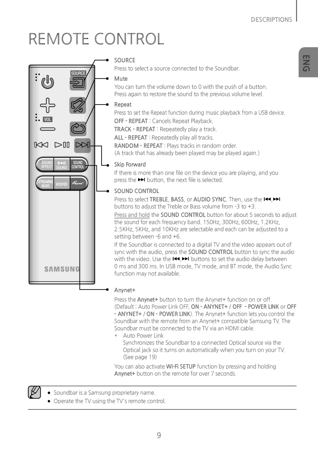 REMOTE CONTROL Curved HW-J8500