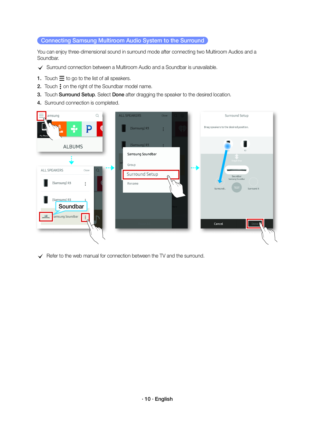 Connecting Samsung Multiroom Audio System to the Surround Soundbar