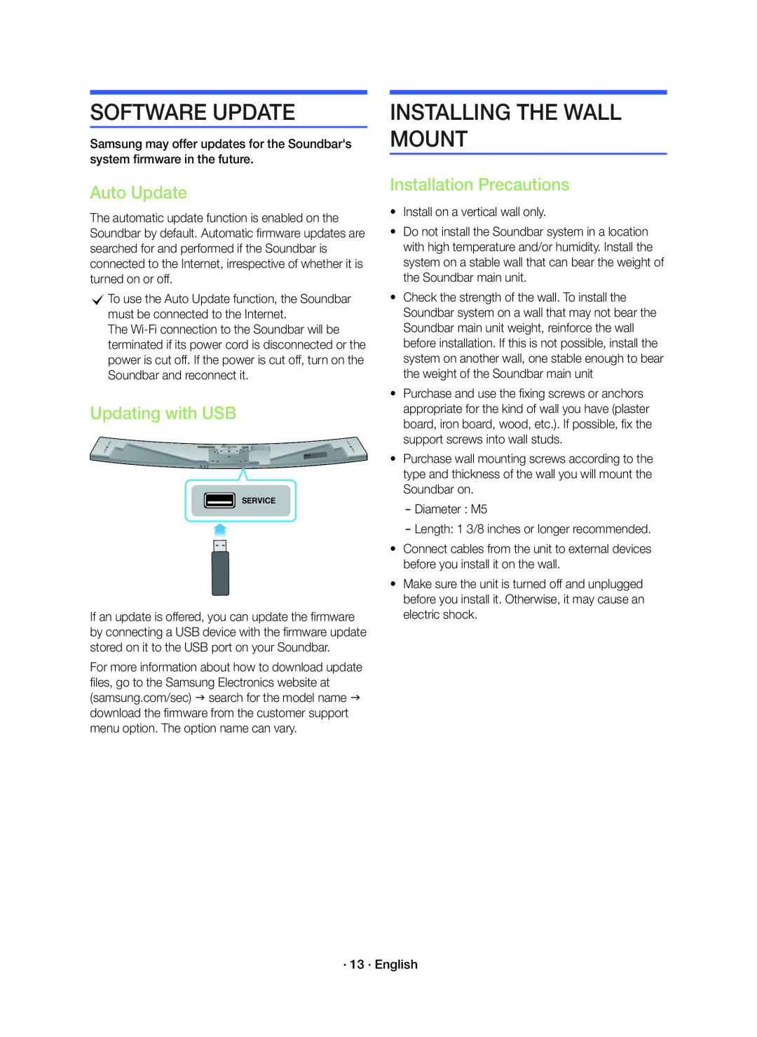 Installation Precautions Curved HW-J8500R