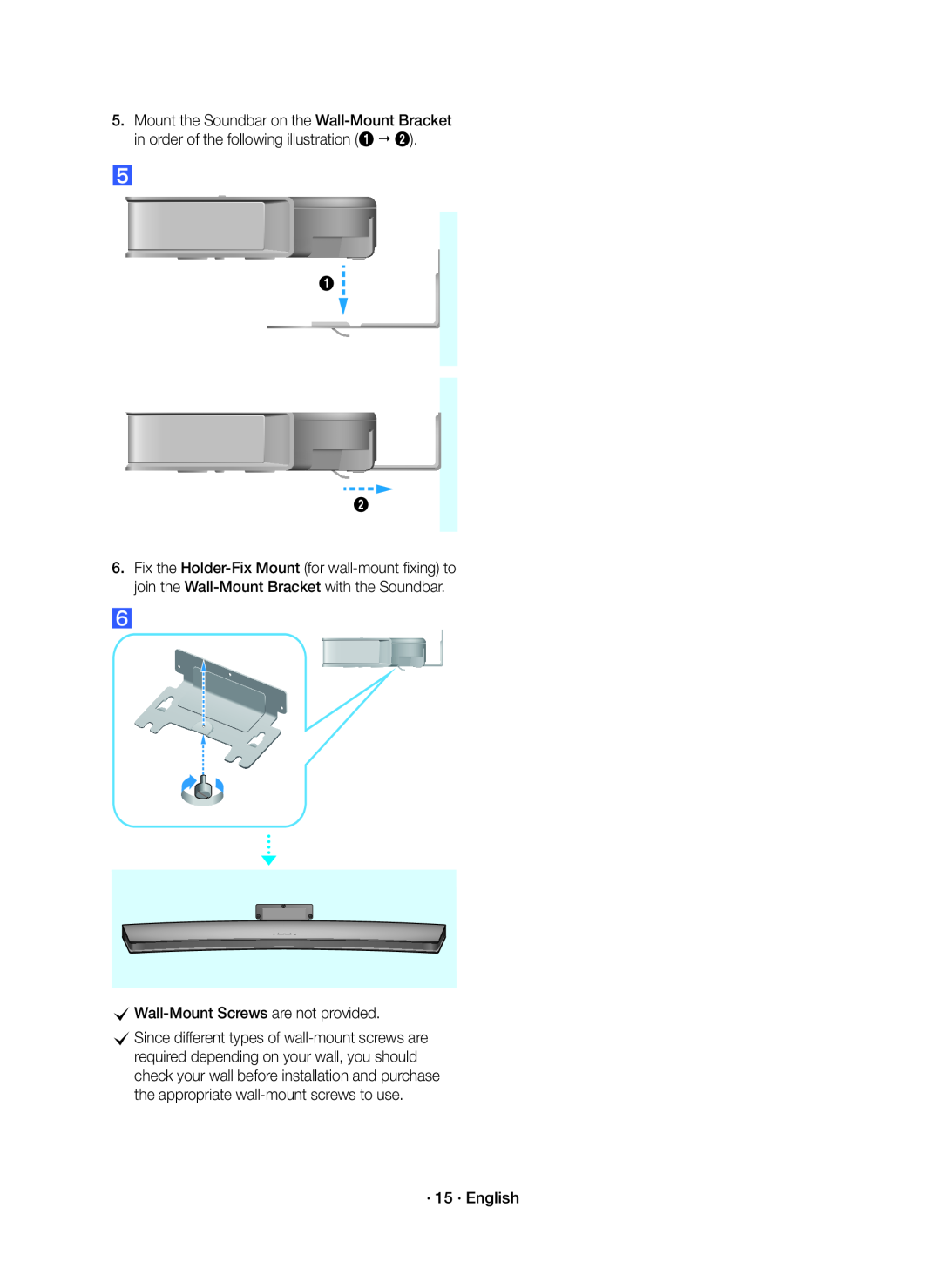 Mount the Soundbar on the Fix the