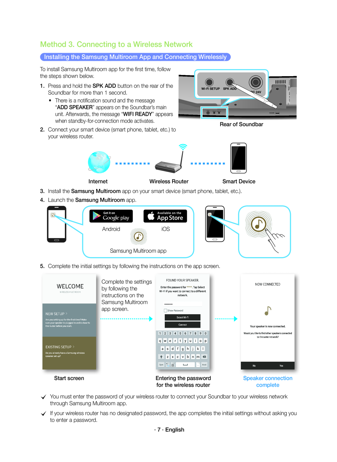 Installing the Samsung Multiroom App and Connecting Wirelessly Curved HW-J8500R