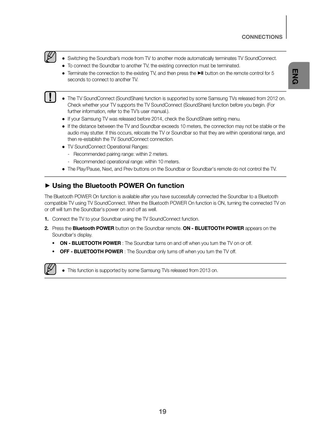 +Using the Bluetooth POWER On function Curved HW-J6000