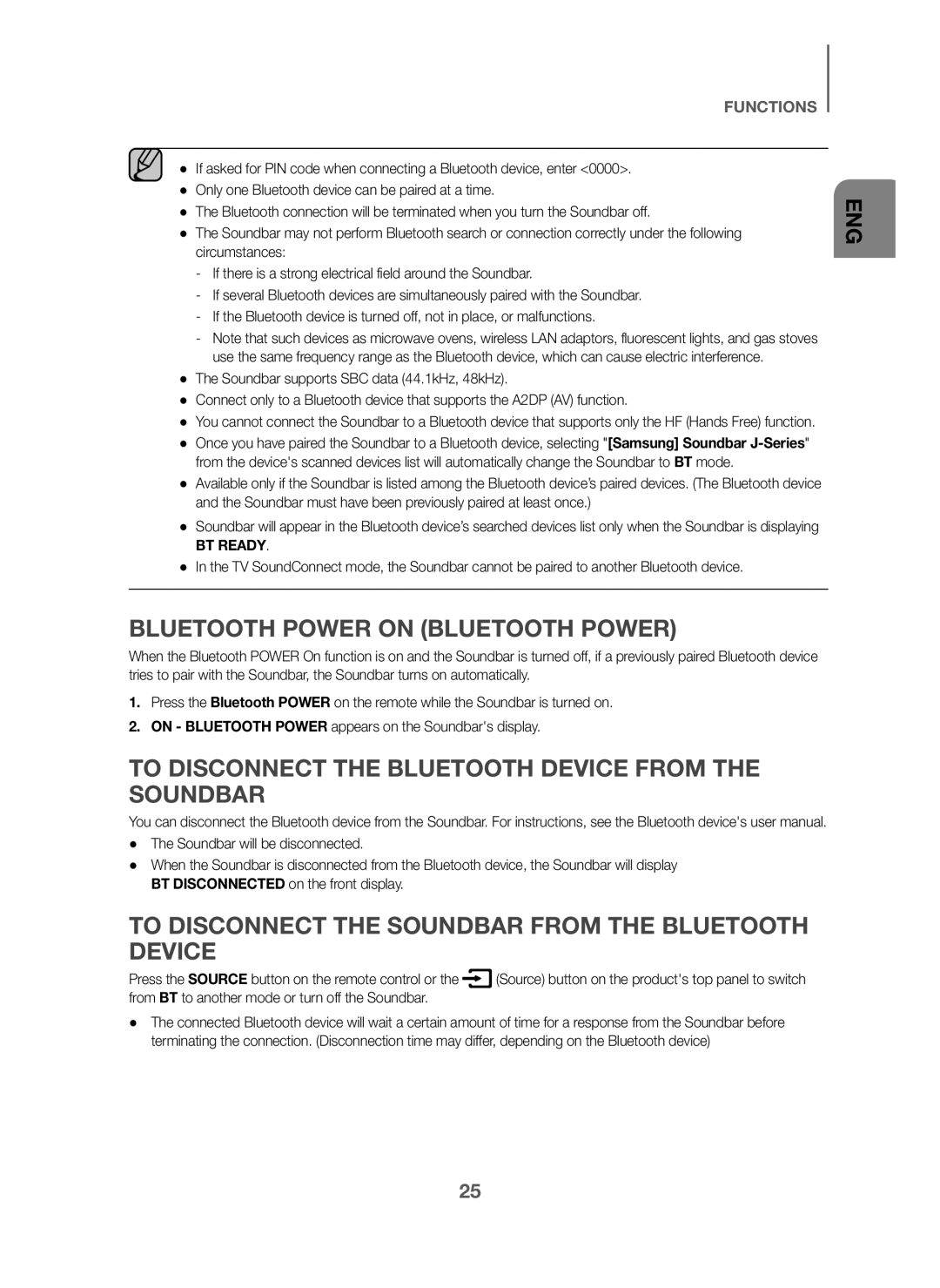 BLUETOOTH POWER ON (BLUETOOTH POWER) Curved HW-J6000