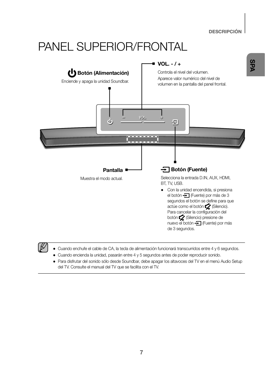 Botón (Alimentación) Curved HW-J6000