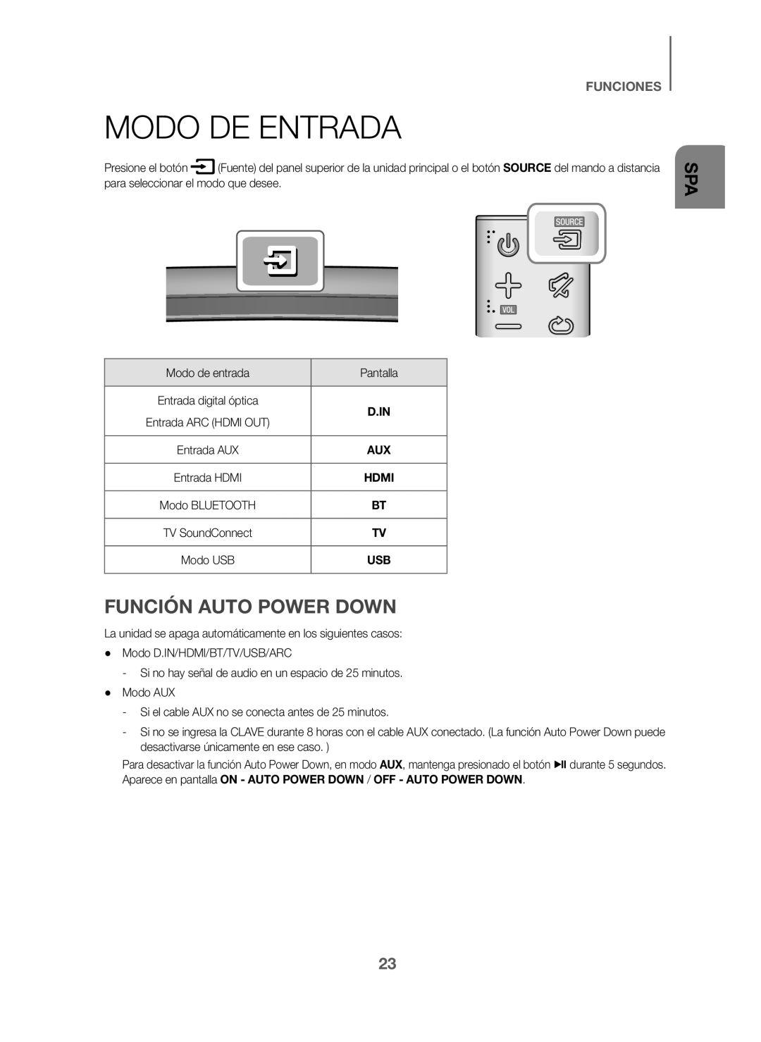 FUNCIÓN AUTO POWER DOWN Curved HW-J6000