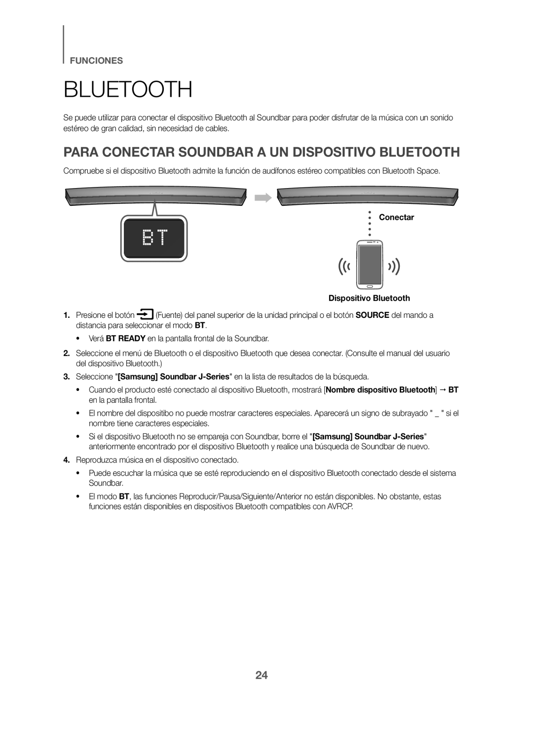 PARA CONECTAR SOUNDBAR A UN DISPOSITIVO BLUETOOTH