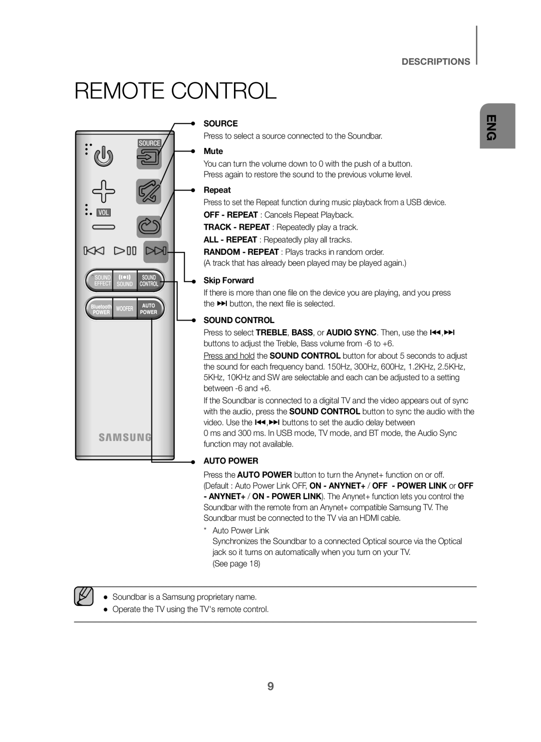 REMOTE CONTROL Curved HW-J6000