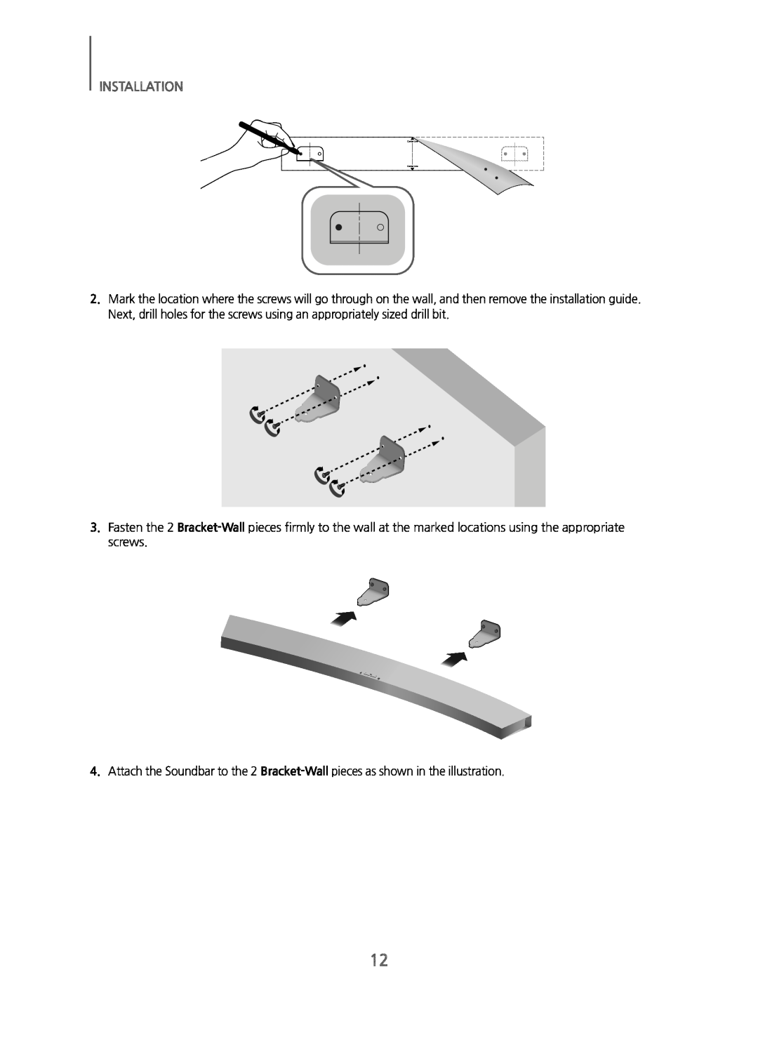 Bracket-Wall Curved HW-JM6000C