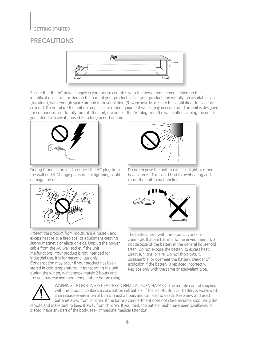 PRECAUTIONS Curved HW-JM6000C