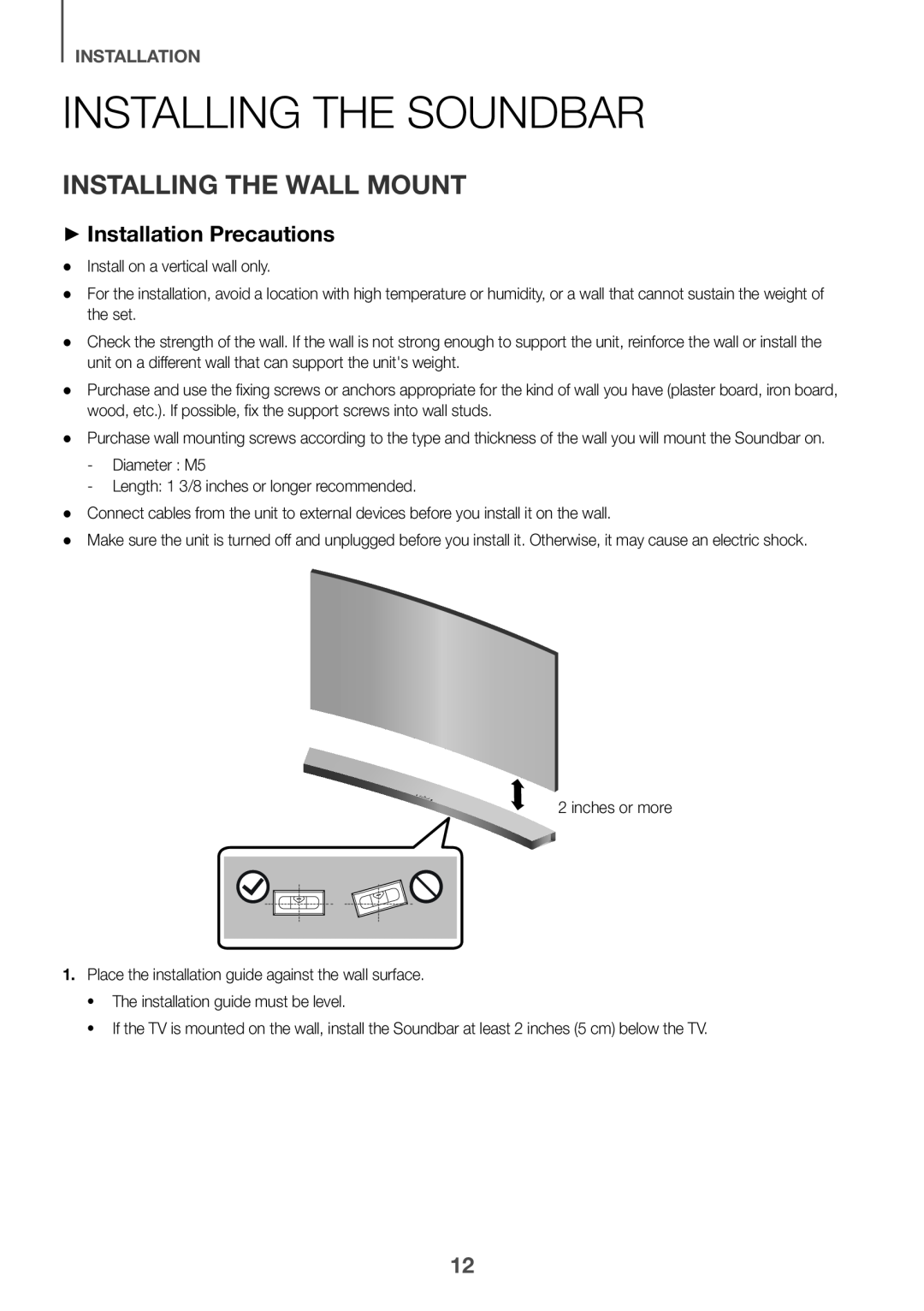 INSTALLATION Curved HW-J4000