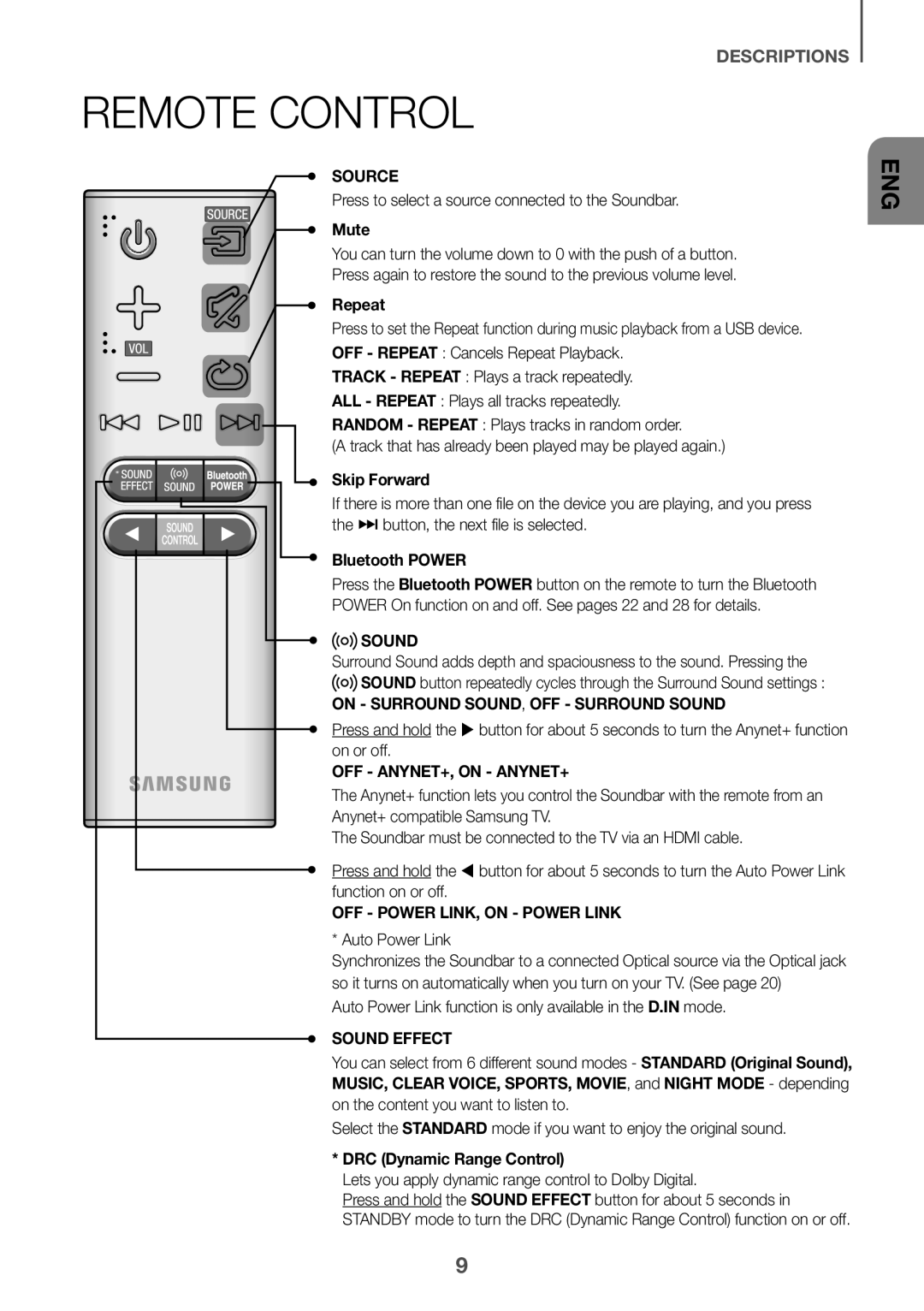 REMOTE CONTROL Curved HW-J4000