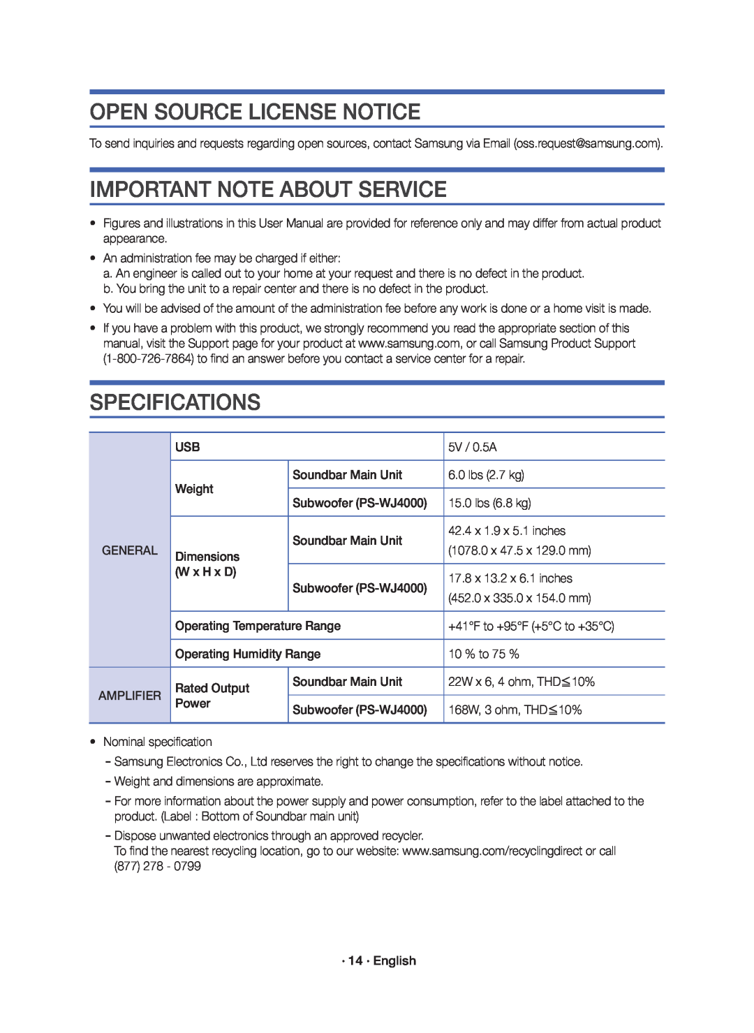 OPEN SOURCE LICENSE NOTICE IMPORTANT NOTE ABOUT SERVICE