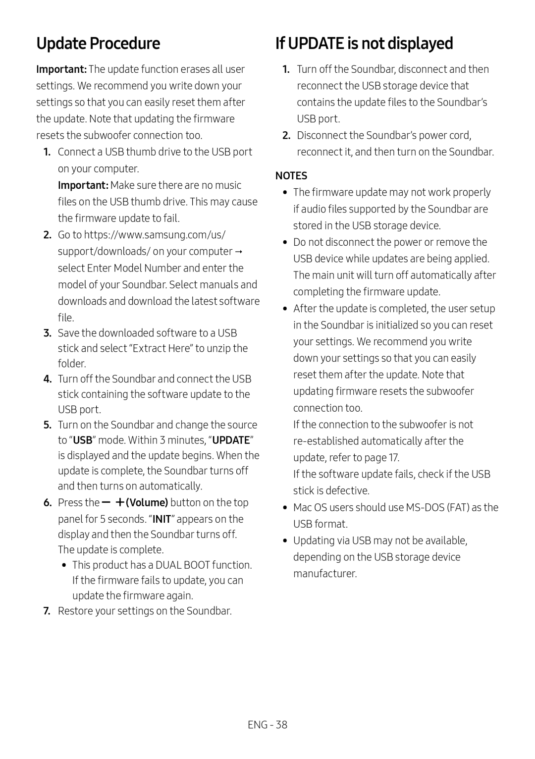 Update Procedure Standard HW-B67C