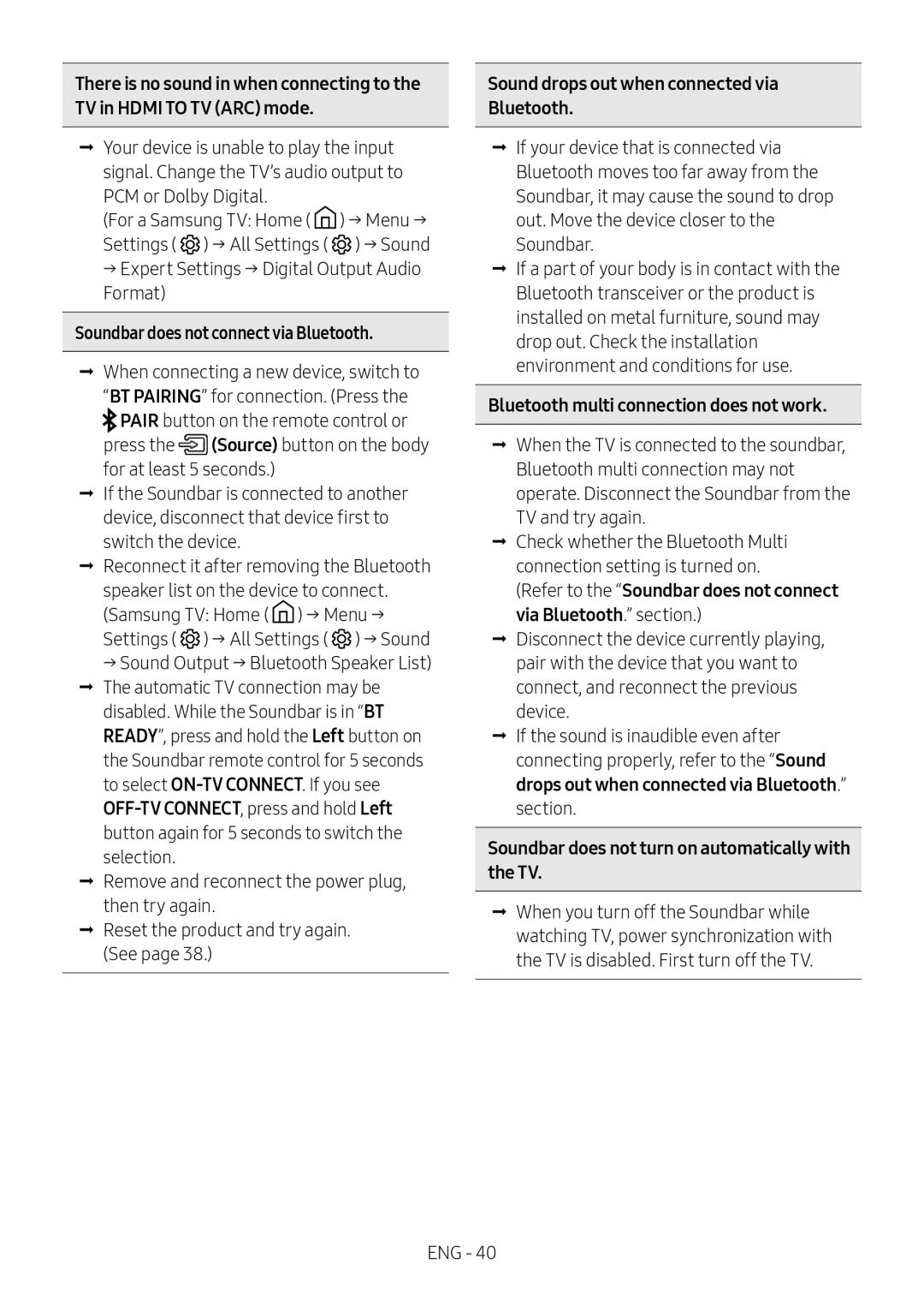 BT PAIRING Standard HW-B67C