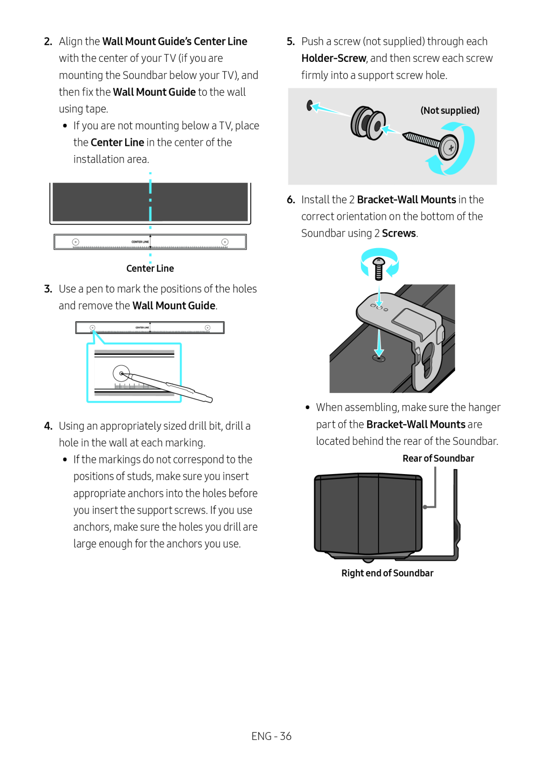 Wall Mount Guide Standard HW-B57C