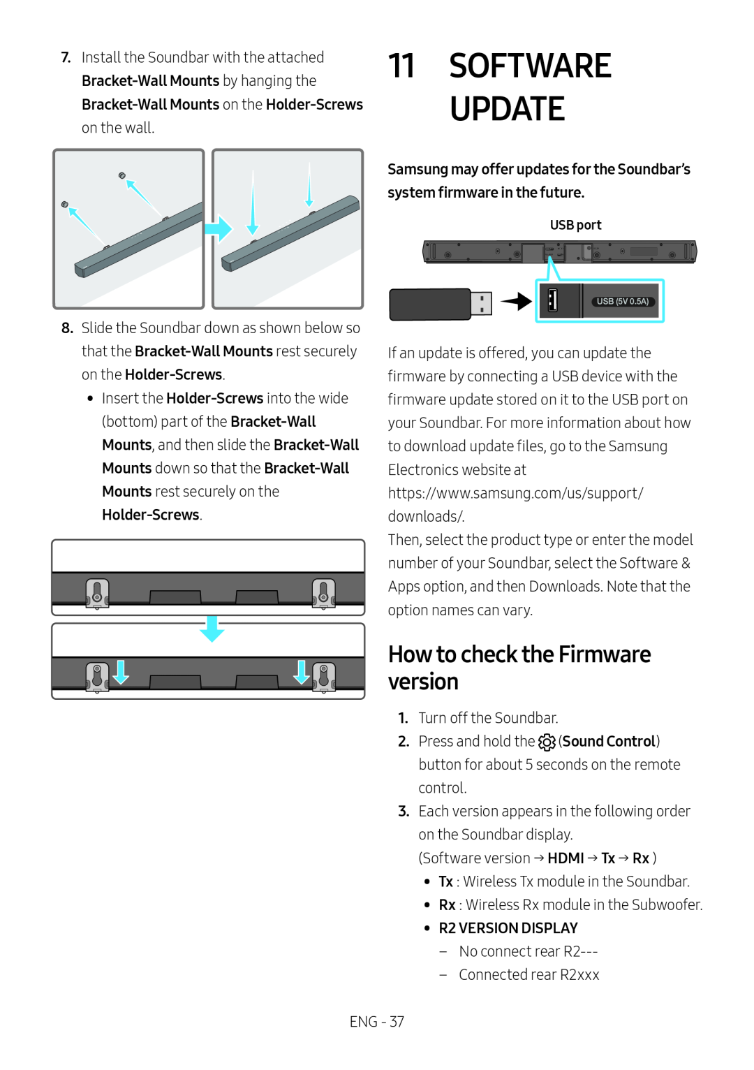 How to check the Firmware version Standard HW-B57C